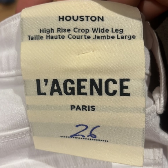 L’agence "Houston" High Rise wide-leg cropped jeans in white - Picture 4 of 15